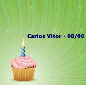 Birthday Green Vector Background. Cupcake Collection.