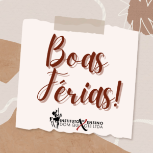 Boas Férias!